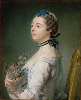 Los Angeles Prints: Magdaleine Pinceloup de la Grange, nee de Parseval, 1747. Artist: Perronneau