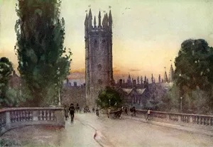 Nicholls Prints: Magdalen bell tower, Oxford, Oxfordshire, 1924-1926. Artist: George F Nicholls