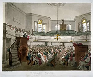 Augustus Charles Gallery: Magdalen Chapel, St Georges Fields, Southwark, London, 1809