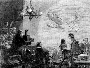Jackson Prints: The Magic Lantern - drawn by H. G. Hine, 1858. Creator: M. Jackson