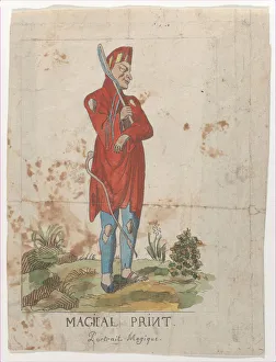 Bonaparte Napoleon L Emperor Of France Gallery: Magical Print: the devil with a hidden silhouette of Napoleon, 19th century. 19th century