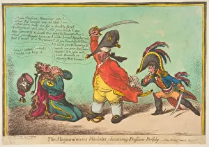 Buonaparte Gallery: The Magnanimous Minister, Chastising Prussian Perfidy.-vide-Morning Chronicle April