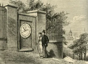 Publisher Prints: The Magnetic Clock, Greenwich Observatory, c1840, (c1878). Creator: Unknown