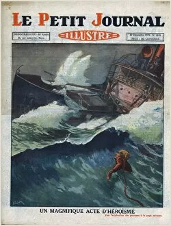 Le Petit Journal Gallery: A magnificent act of heroism, 1929. Creator: Unknown