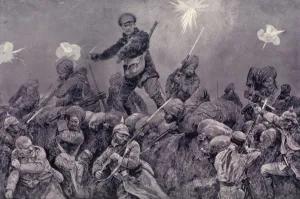 British Indian Army Gallery: Magnificent Charge of Indian Troops Against the German Trenches, 1916. Creator: Unknown