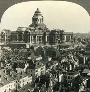 Brussels Gallery: Magnificent Palace of Justice, S.E. from Notre Dame de la Chapelle, Brussels, Belgium, c1930s