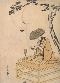 Magnifying Glass Prints: The Magnifying Glass, ca. 1775. Creator: Toriyama Sekien