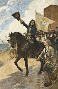 Great Northern War Collection: Magnus Stenbock in the Battle of Helsingborg. Artist: Cederstrom, Gustaf (1845-1933)