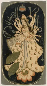 Opaque Watercolor Collection: Mahadevi, the Great Goddess, ca. 1725. Creator: Unknown