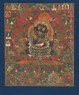 Tibetan Collection: Mahakala, Protector of the Tent, ca. 1500. Creator: Unknown
