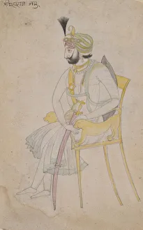 Maharaja Gallery: Maharaja Ranbir Singh, ca. 1860-80. Creator: Unknown