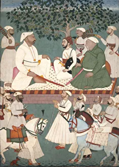 Scale Prints: Maharaja Sidh Sen Receiving an Embassy, ca. 1700-10. Creator: Master of the Mandi atelier