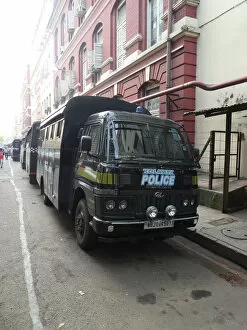 Mahindra Police van, Calcutta, 2019. Creator: Unknown