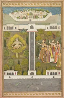 Mahliqa, Daughter of the Emperor of China, Pointing at the Bird-Man Khwaja Mubarak