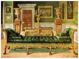 Edwin Foley Gallery: Mahogany and gilt Georgian suite, Longford Castle, Wiltshire, 1911-1912.Artist: Edwin Foley