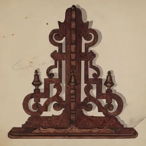 Mahogany Shelf, c. 1940. Creator: Marie Lutrell