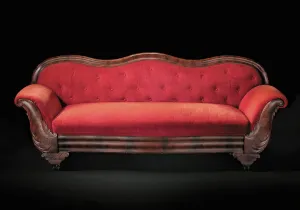 Smalls Robert Prints: Mahogany sofa from the home of Robert Smalls, 1850s. Creator: Unknown