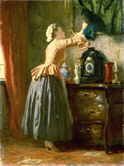 Clock Collection: A Maid, 19th century. Artist: Wilhelm Amberg