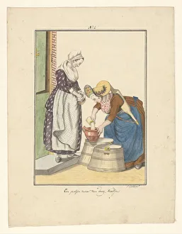 Pouch Prints: Maid and milk seller, 1803-c.1899. Creator: J. Enklaar