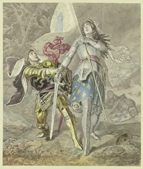 Friedrich Prints: The Maid of Orleans and Lionel. Creator: Ferdinand Fellner