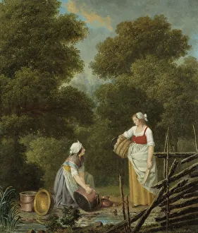 Per Hillestrom Prints: Two Maid-Servants at a Brook, mid-18th-early 19th century. Creator: Per Hillestrom