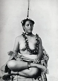 Samoa Gallery: A maid of the village, Suenga, Samoa, 1902