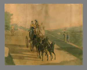 Mail coach, 1820. Creators: J. L. A. F. C. L