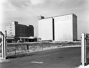 Main mill buildings at Spillers Animal Foods, Gainsborough, Lincolnshire, 1965. Artist