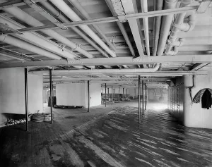 Main deck, Str. City of Cleveland, [Detroit & Cleveland Navigation Co.], (1908?). Creator: Unknown. Main deck, Str. City of Cleveland, [Detroit & Cleveland Navigation Co.], (1908?). Creator: Unknown