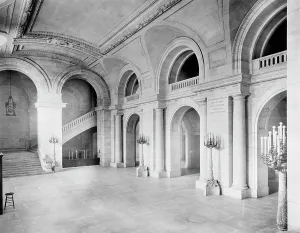 Nypl Prints: Main entrance hall, the New York Public Library, c.between 1910 and 1920. Creator: Unknown