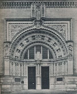 Main Entrance, Victoria and Albert Museum, With Scuplture by Alfred Drury, c1909