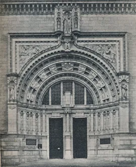 Main Entrance, Victoria and Albert Museum, With Scuplture by Alfred Drury, c1909 Main Entrance, Victoria and Albert Museum, With Scuplture by Alfred Drury, c1909