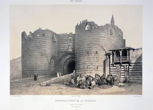 Main Gate of the City, Bab el-Azab, Cairo, 19th century. Artist: Monthelier & Bayot
