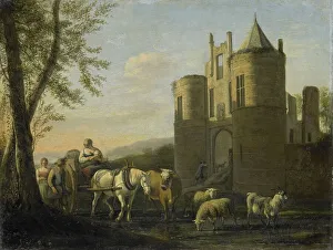 B Heyde Prints: The Main Gate to Egmond Castle, 1670-1698. Creator: Gerrit Berckheyde