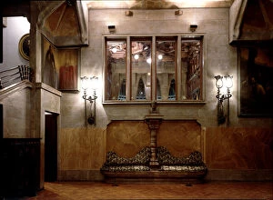 Antoni Gallery: Detail of the main hall of the Güell Palace, 1886-1890, designed by Antoni Gaudi i Cornet