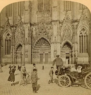 Main portal and elaborately ornamented facade, Cathedral, Cologne, Germany, 1902