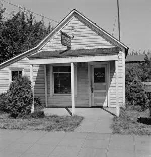 On main street in center of town, Tenino, Thurston County, Western Washington, 1939. Creator: Dorothea Lange