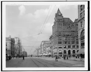 William H Prints: Main Street, Dayton, Ohio, c1902. Creator: William H. Jackson