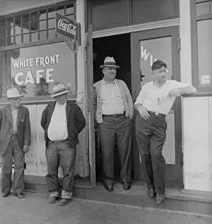 Coke Prints: Main street, Gibson, California, 1938. Creator: Dorothea Lange