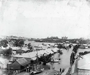 Brisbane Prints: Main Street, Kangaroo Point, Brisbane (Queensland), 1893 Flood. Creator: James Clark