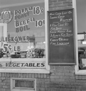 Detail on main street of Nyssa, Oregon, 1939. Creator: Dorothea Lange Detail on main street of Nyssa, Oregon, 1939. Creator: Dorothea Lange