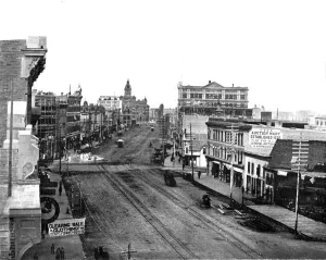 Tram Line Prints: Main Street, Winnipeg, Manitoba, Canada, c1900. Creator: Unknown