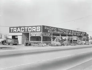 Along the main travel artery through San Joaquin Valley, California, U.S. 99, 1938. Creator: Dorothea Lange