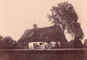Salted Paper Print Blanquart And Xe9 Prints: Maison au toit de chaume, 1850-53. Creator: Unknown