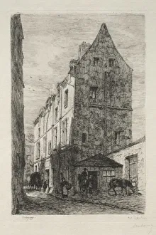 Maison dite de la Reine Blanche, Rue de Marmousets. Creator: Alfred Alexandre Delauney (French
