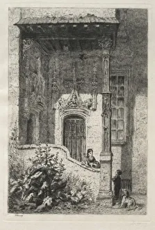Maison dite de la Reine Blanche, Rue St. Hippolyte. Creator: Alfred Alexandre Delauney (French