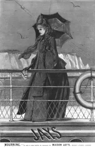 Railings Gallery: Maison Jays mourning outfitters, 1888. Creator: Unknown