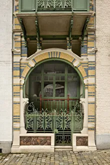 Pilaster Prints: Maison Strauven, Brussels, Belgium, (1905), c2014-2017. Artist: Alan John Ainsworth
