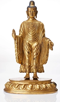 Quing Dynasty Prints: Maitreya, 1700s. Creator: Unknown