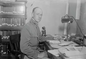 Bankers Prints: Maj. Willard D. Straight, 1917 or 1918. Creator: Bain News Service
